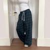 Women's Retro Plaid Pants: Trendy, Loose, Versatile Long Pants for Spring/Autumn 2026