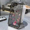 Fashion Flower Phone Case for iPhone 16 15 11 12 14 13 Pro Max Mini SE2 7 8 Plus Shockproof Transparent Silicone Shell Fundas