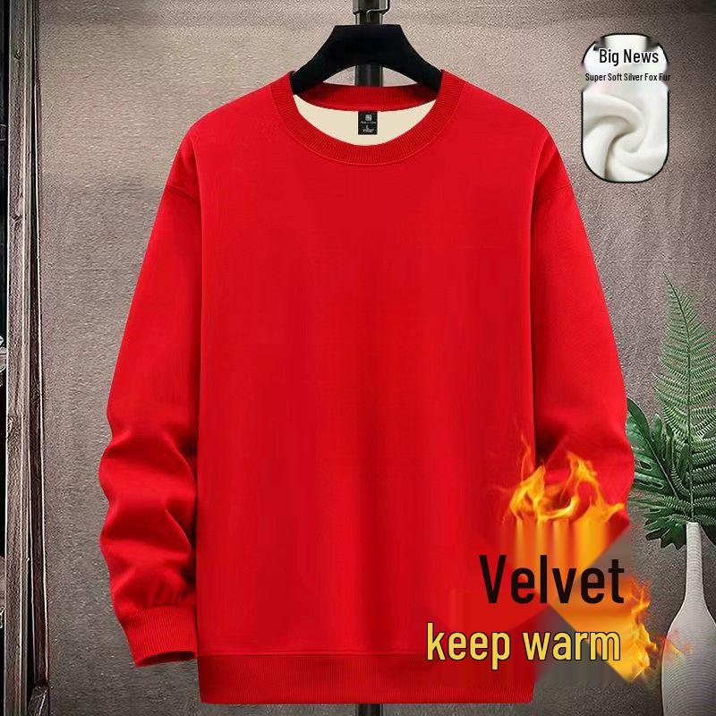 2026 Year of the Horse Red Fleece-Lined New Year Jacket 4XL [190-205 lbs]