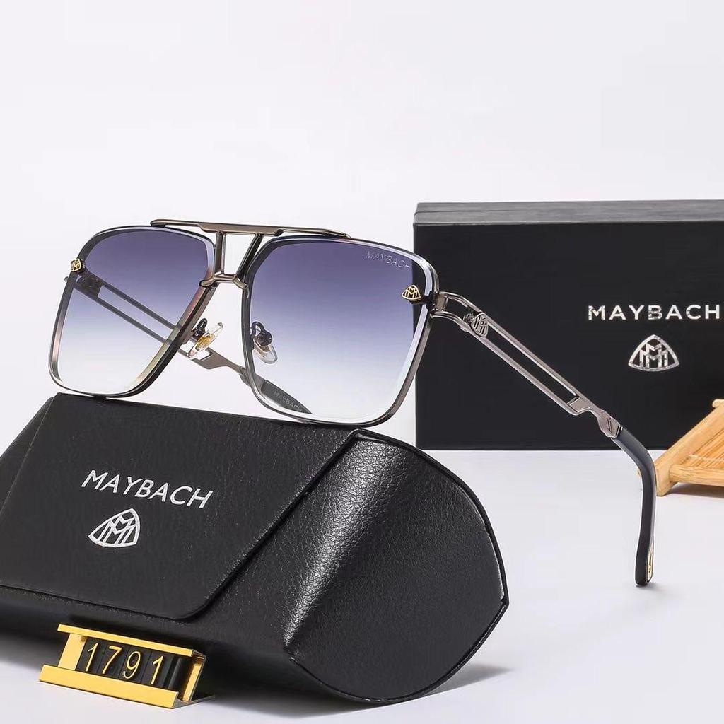 Men's Cross-Border Fashion Maybach Sunglasses: European & American Large Frame Driving Glasses