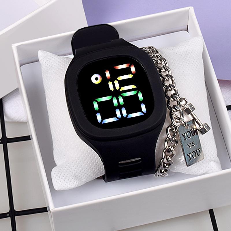 New Women Student Waterproof Girl Kids Children Led Electronic Watch Leisure Sports Digital Watches Men Touch Screen Boy Fashion Digital LED Watch