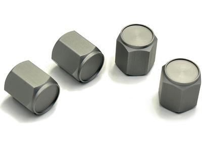 COTRAX Aluminum Air Valve Cap, Set of 4, Tire, Wheel, Compatible with Cars, Motorcycles,
