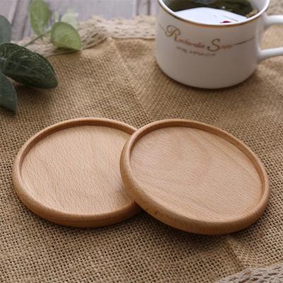 Multifunctional Tray Wood Mini Flower Pot Tray Cup Pad Coaster Plate Kitchen Decorative Plate Creative Coaster Coffee Cup Mat
