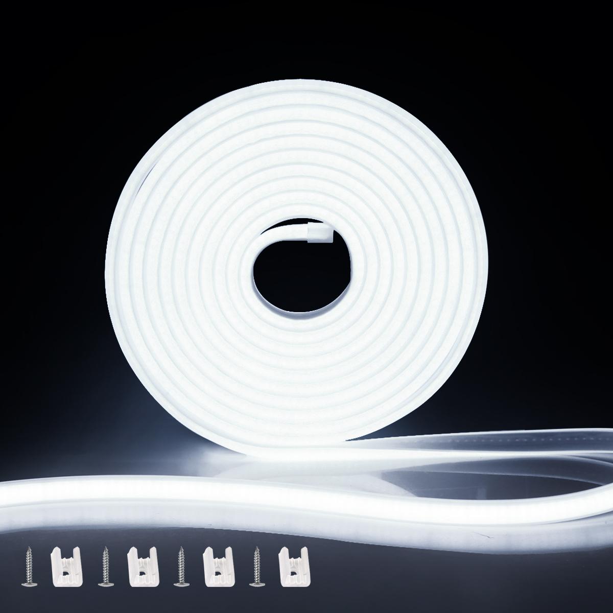 

220 В 1 м-20 м Неоновая светодиодная лента IP65 Водонепроницаемая Светодиодная лента для внутреннего и наружного использования с вилкой европейского стандарта Гибкая неоновая световая лента для комнаты, кухни, DIY-декора 20M