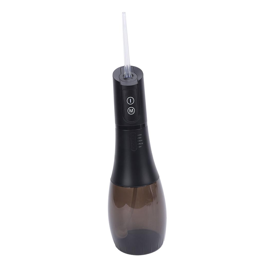 Water Dental Irrigator IPX7 Water Resistant 400 ML Expandable   130psi 5 Mode Water Teeth Cleaning Irrigator with 5 Replacement Nozzles