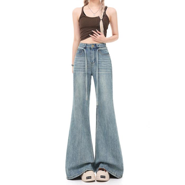 

M4&Design Sense High-Waist Micro Flare Jeans: Slimming & Tall Look for Women, Summer 2025 Style Extra Large