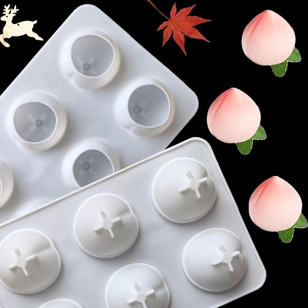3D Fruit Shape Peach Silicone Mold Non-Stick Surface Mousse Cake Mould Baking Tools  Home Baking