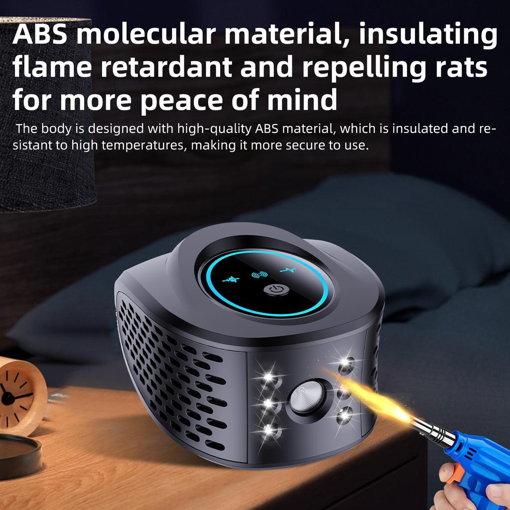Mäuseabwehr für das Haus, Ultraschall-4-in-1-Schädlingsbekämpfer, vertreibt effektiv Mäuse, Fliegen und Kakerlaken