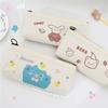 The New Popular Japanese Simple Large-capacity Pencil Case Ins Cartoon Bear Canvas Junior High School Student Pencil Stationery Box