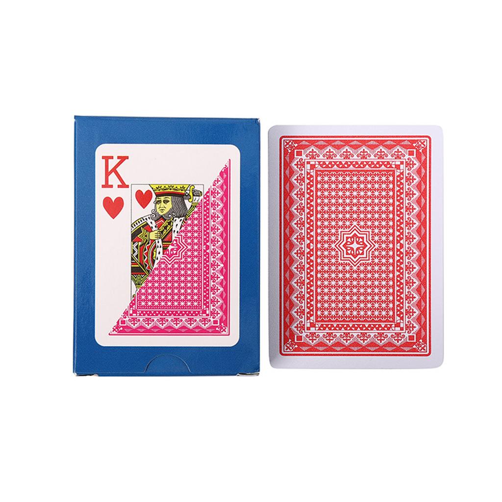 55Pcs New Deck Of Cards Pvc Scrub Waterproof Playing Cards, Big Character Plastic Texas Hold'Em Poker Set In Case Table Game