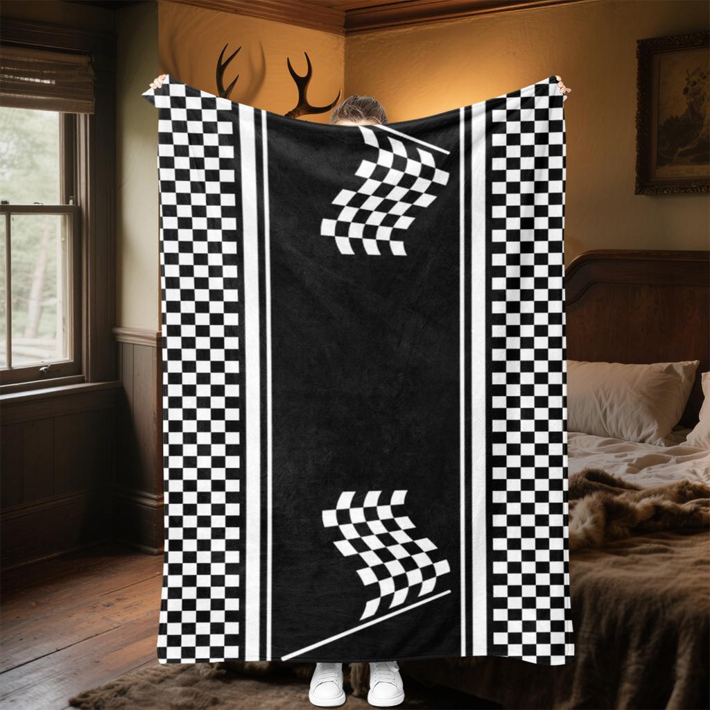 1PC racing Blanket Soft Comfortable All Seasons Suitable Sofa Office Travel Home Use Makes Great Gift