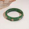 European and American Irregular Geometric Printing Diamond-encrusted Resin Bracelet Light Luxury High-end Bracelet Exaggerated Temperament Jewelry