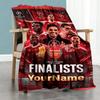 Arsenal Personalized Text Blanket Cozy Personalized Blanket Comfortable for Livingroom Office Couch Chair Four Seasons Multipurpose