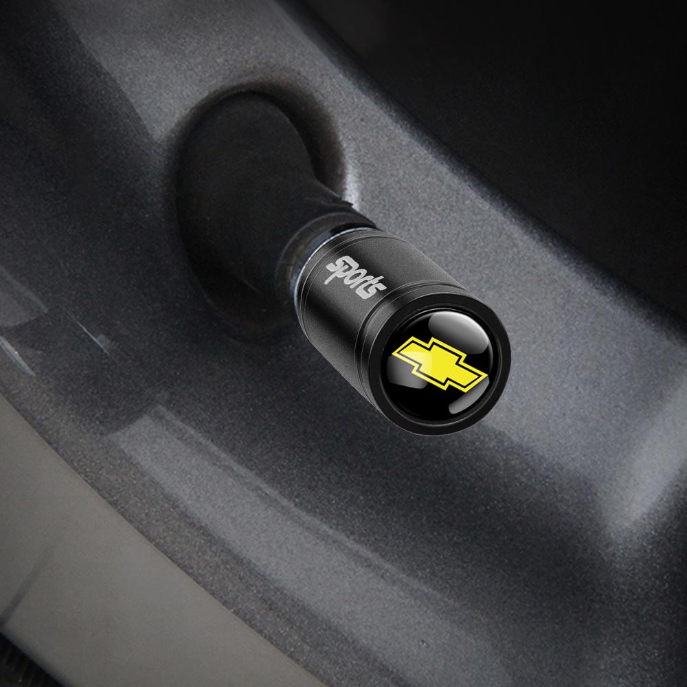 4Pcs Metal Car Wheel Tire Valve Stem Caps Rim Tyre Accessories For Chevrolet Trax Cruze Camaro Orlando Cavalier Corsa Volt Sonic