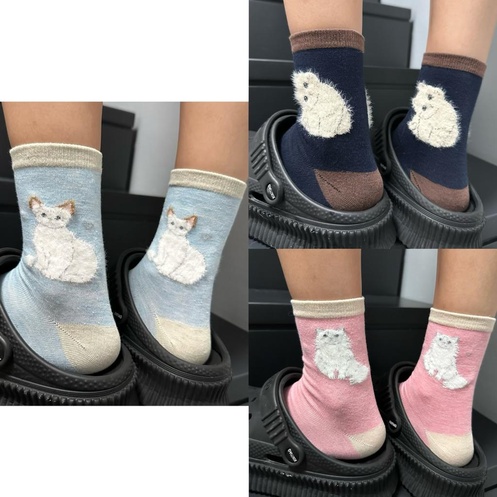 Cartoon Cute Cat Balls Cotton Socks Funny Cat Cotton Socks Breathable Soft Novelty Stocking Kawaii Gift Sock for Gifts