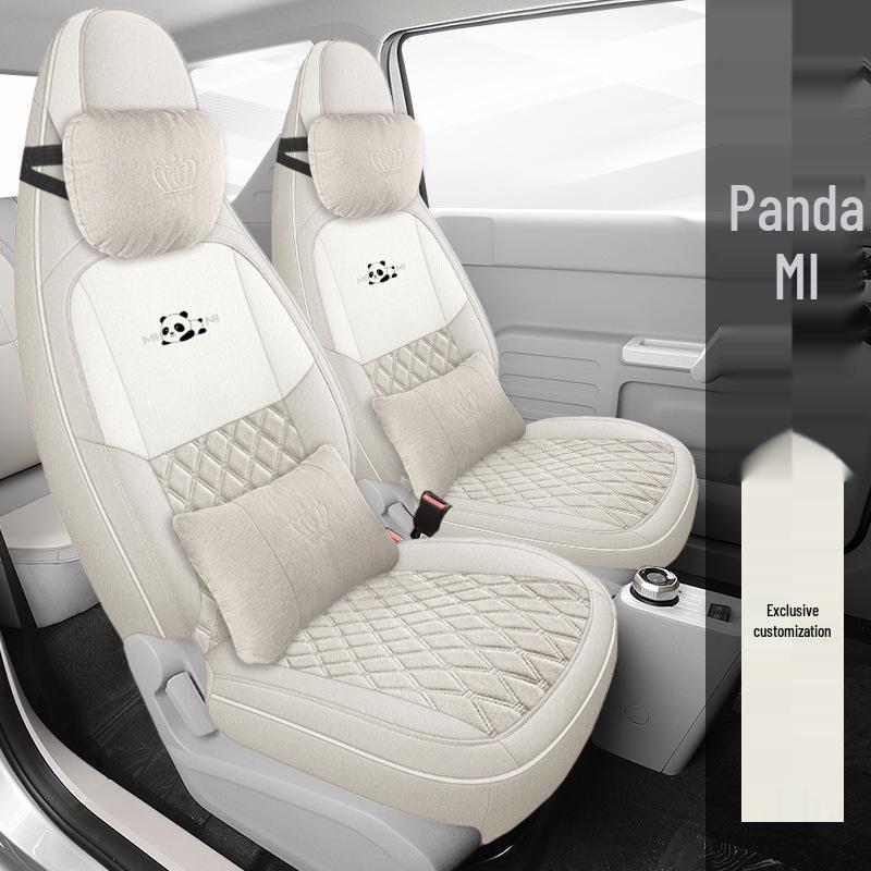 Panda Mini Cute Girl Car Seat Cover - Universal Full Coverage, All Seasons