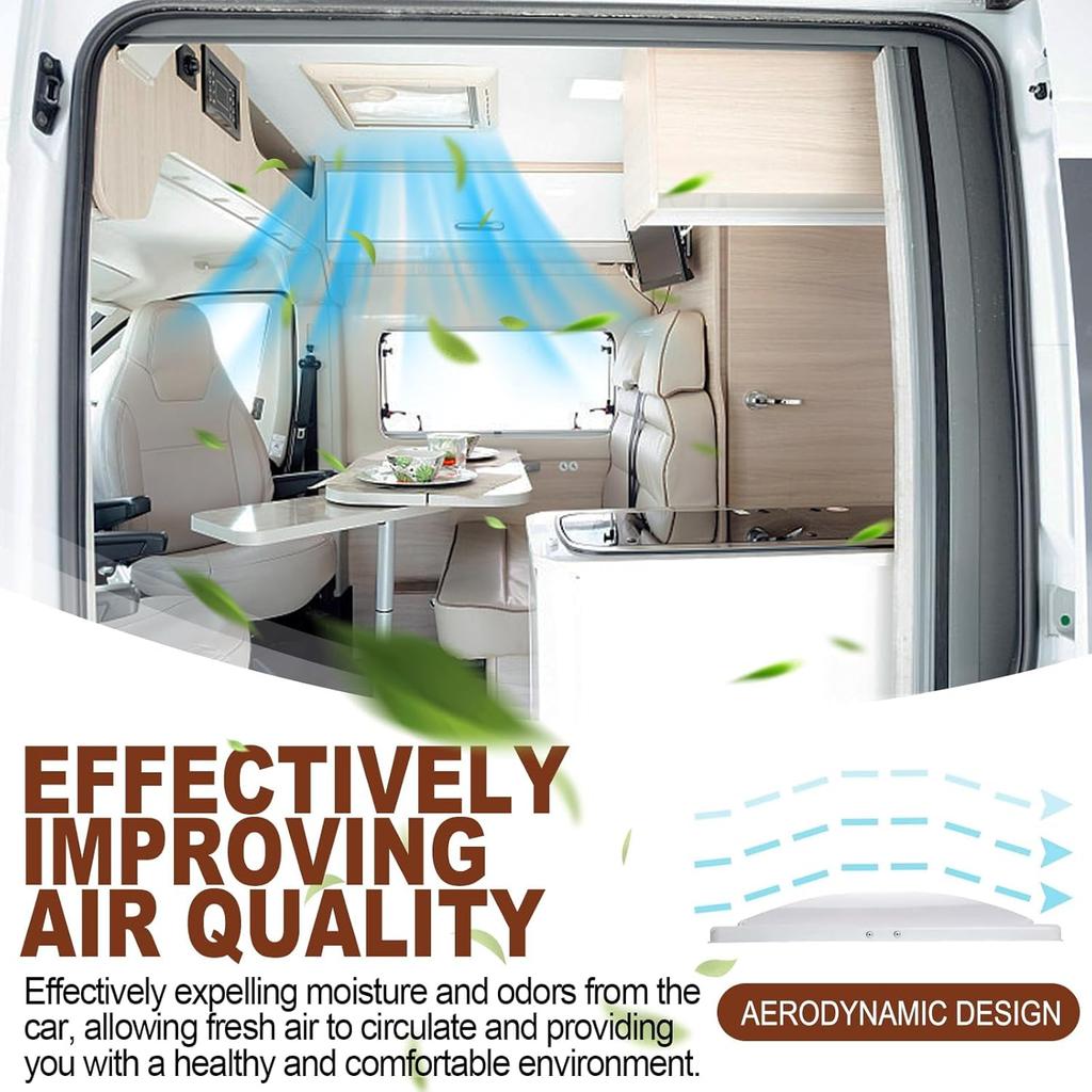 Wadoy 13 X 13 Inch RV Camper Vent Cover/Lid Comaptible With Jensen 40152 Metal Base 1994 & Up Models, Universal Roof Vent Cover Replacement For RV,