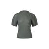 MONPLISSE [Women'S] Mock Neck Allongée Pleated Top (Grey)