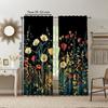 Set Of 2 Versatile Polyester Transparent Curtains Home Decoration Colorful Flowers Use Bedrooms Living Rooms Made Room Window Treatment