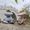 Cartoon Frog Statue Cute Garden Ornament Garden Decoration Animal Sculpture  Children