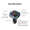 Bluetooth-Compatible 5.0 MP3 Audio Player Hands Free Calling MP3 Player Receiver Type-C PD 30W QC3.0 Fast Charger for Car