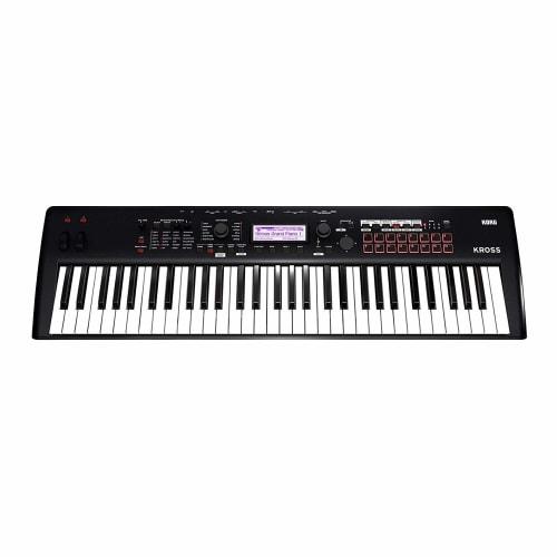 KORG KROSS2 Cross 61-Tasten Keyboard Synthesizer, Ideal für Anfänger, Musikproduktion, Live-Performance, Leichtgewicht, Batteriebetrieben, Adapter enthalten