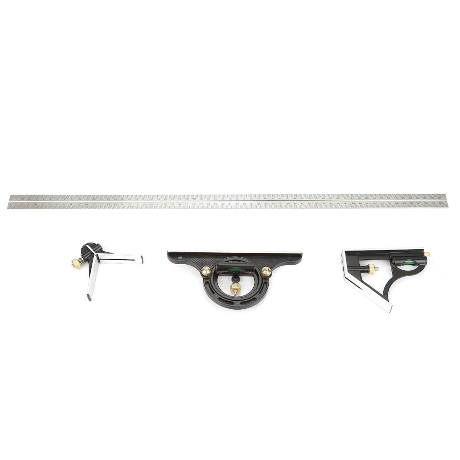 

Combination 600mm Stainless Steel Carpenter Wooden Right Angle Deletable Engineer Multifunctional Measuring Tool