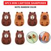 6-piece, 3-piece, and 1-piece mini cartoon pencil sharpeners are suitable for student stationery supplies