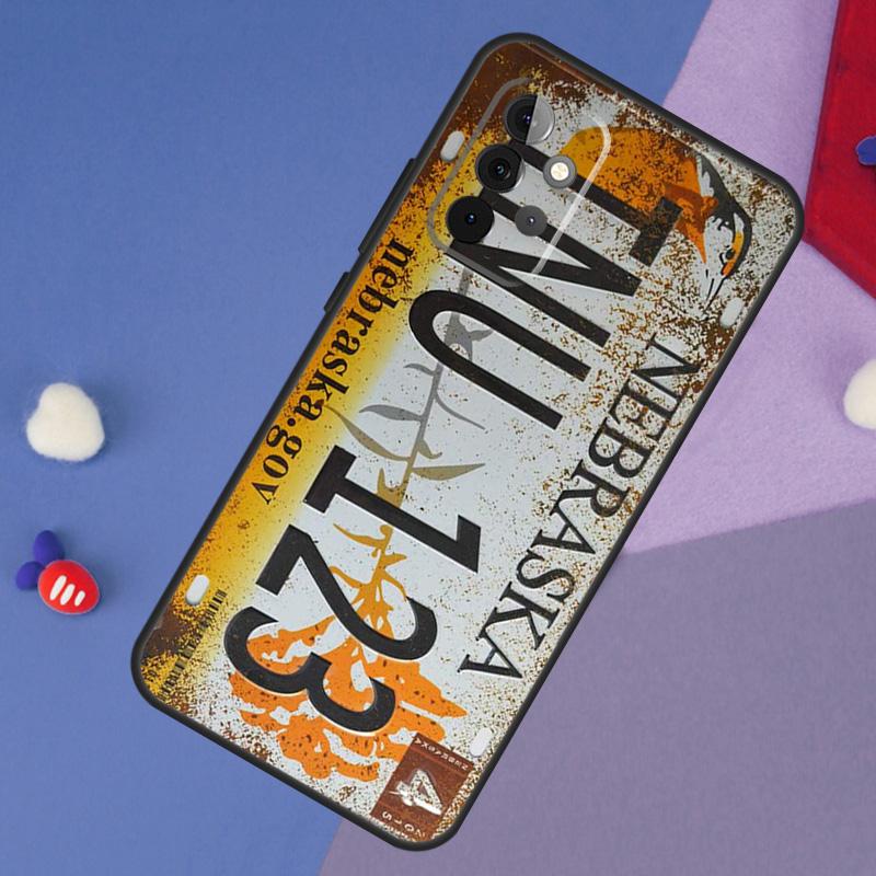 

Retro Funny License Plate Case For Samsung Galaxy A52 A53 A33 A13 A34 A54 A14 A35 A55 A15 A56 A36 A26 A16 A06 A22 A32 Samsung A16