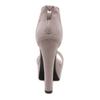 Gdgydh Women's Stiletto High Heel Sandals Platform Open Toe Ankle Strap Dress Shoes for Women Bride Ladies Wedding Faux Suede