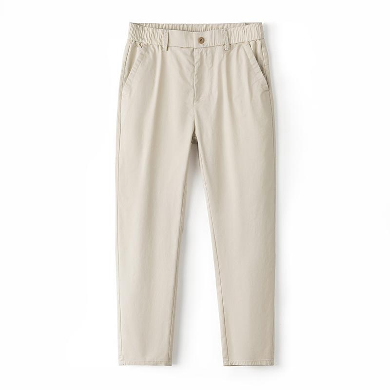 Summer Thin Tapered Small Straight Pants Men's Slim Joker Ice Silk Pants