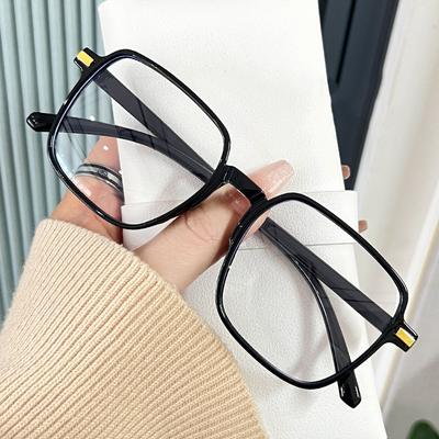 Neue Schwarze Quadratische Computerbrillenfassung Damen Herren Anti Blaulicht Rechteckige Brille Blockierende Optische Brille