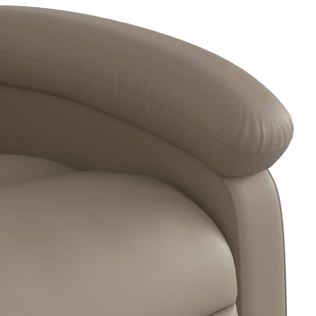 Electric Recliner Chair Cappuccino Faux Leather
