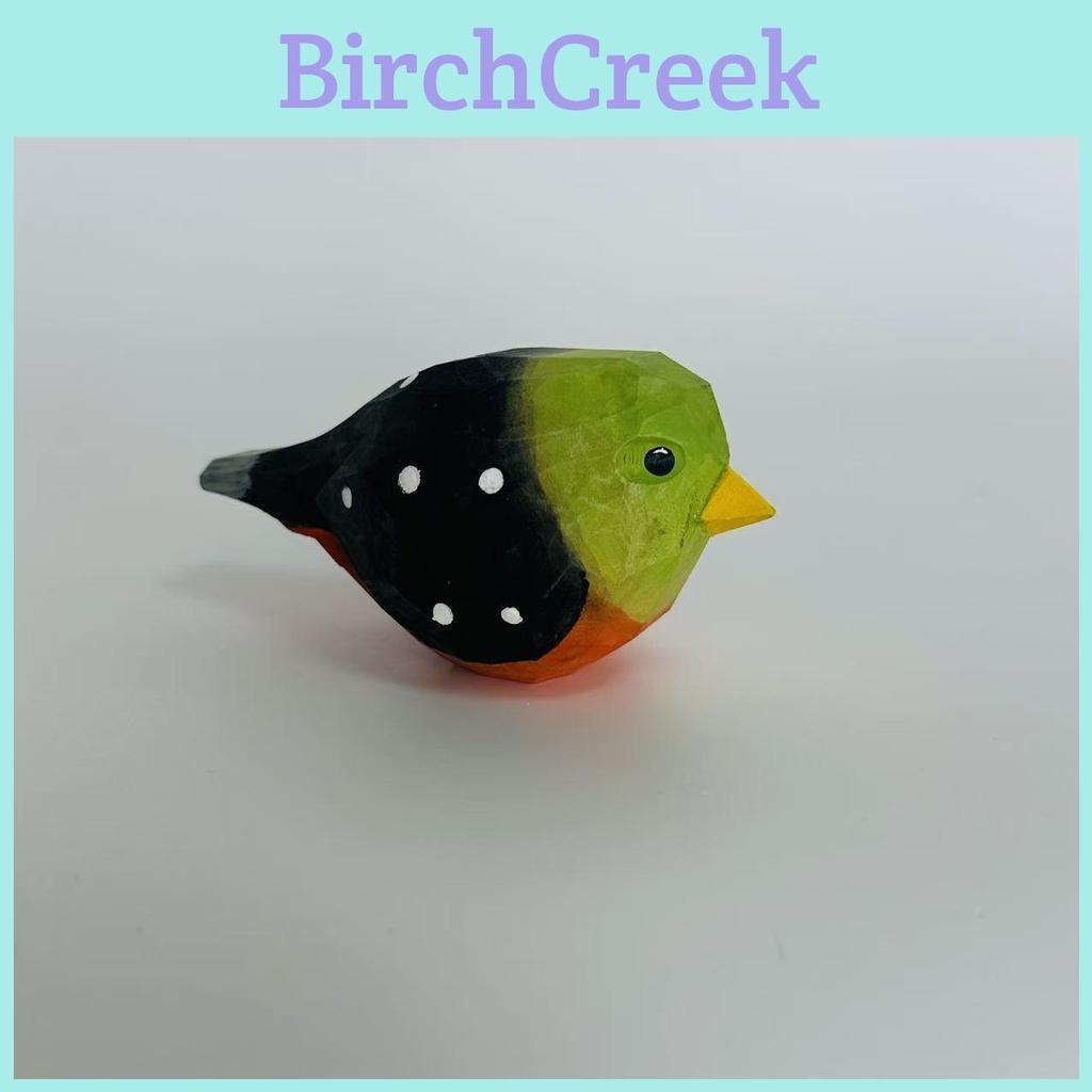 Wooden Bird Decor Handcrafted Carving For Home Office Gift And Kids Play
