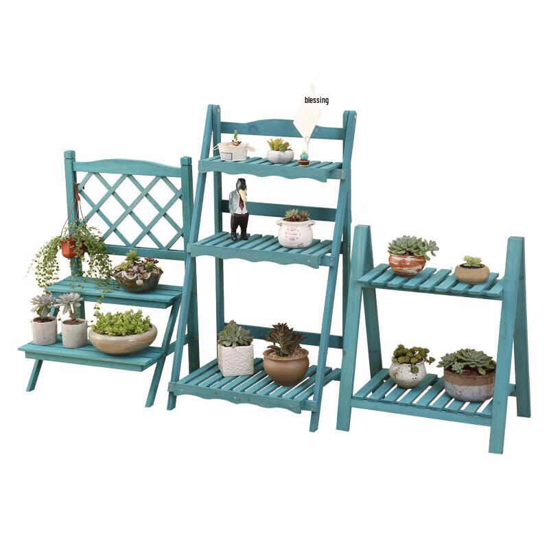 Hualongdun Foldable Multi-Tier Bamboo Plant Stand