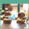 Capybara Bee Plush Toy Moving Wings Keychain Super Soft Pp Cotton Stuffed Animal Kids Decor