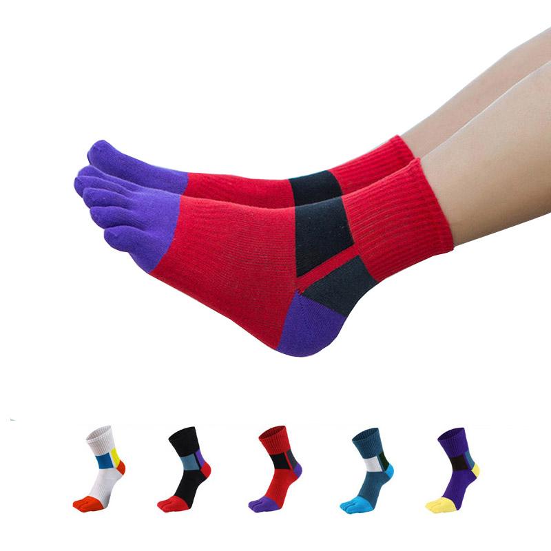

5 пар мужских хлопковых носков, мужские носки с пятью пальцами и пальцами ног для бега, спортивные повседневные носки