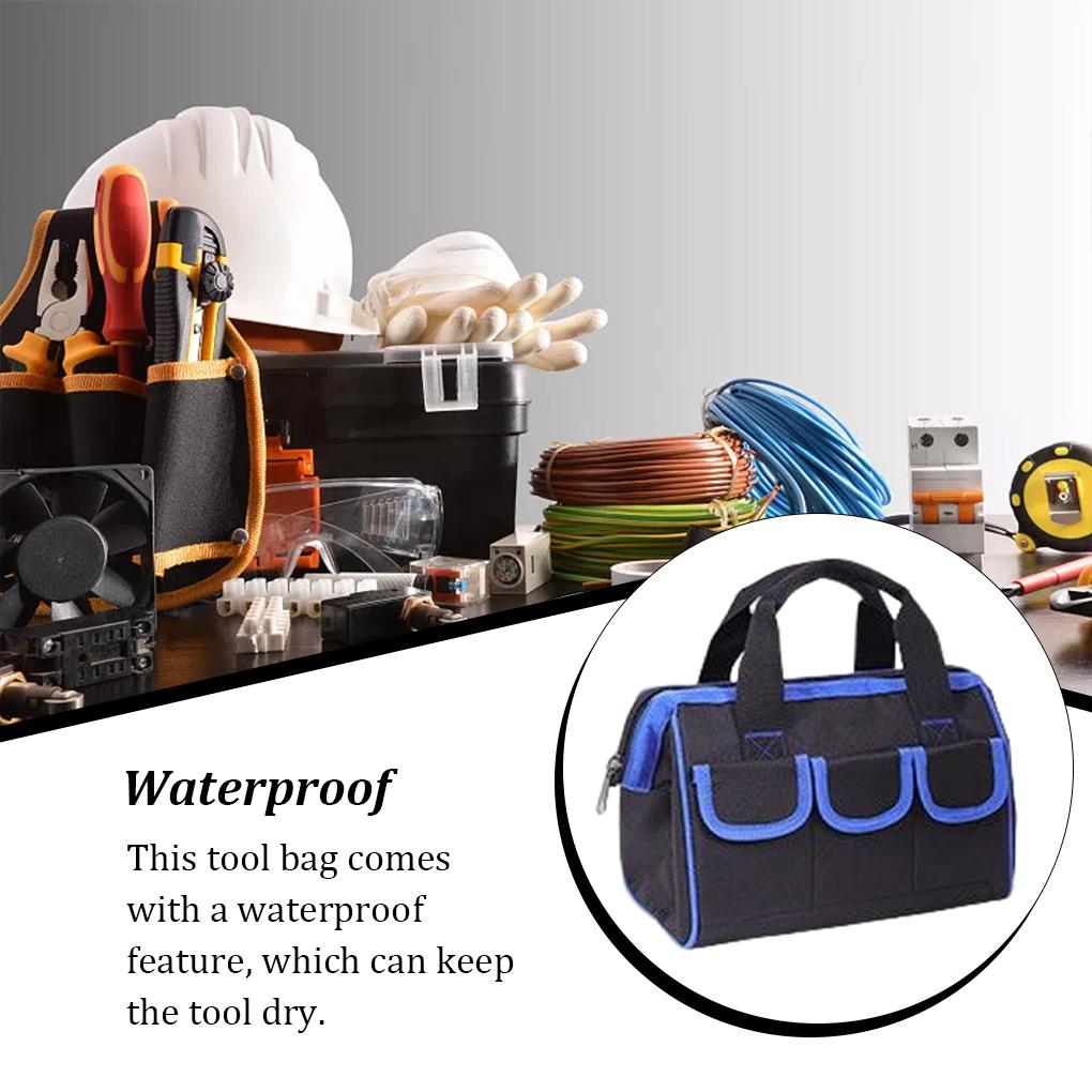 Tool Bag Oxford Working Supplies Professional Hardware Warp Thickened Bottom Inner Pockets Firm Structure Electrician Purse