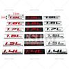 3D Metal Chrome Zinc Alloy Adhensive Emblem 1.4L 1.5L 1.6L 1.7L 1.8L 1.9L Body Trunk Fender Badge Accessory