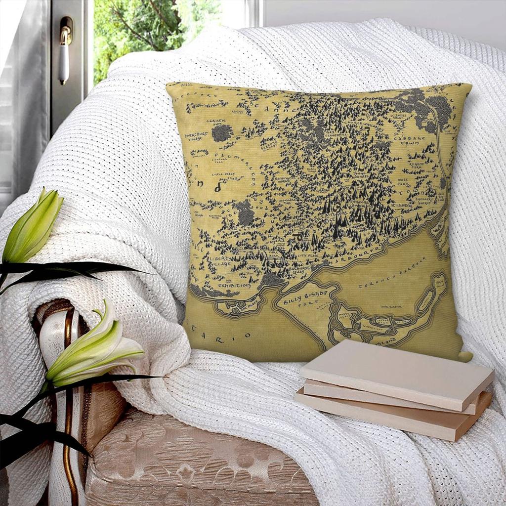 The Realm Of Downtown Toronto Square Pillowcase Polyester Linen Velvet Pattern Zip Decor Pillow Case Home Cushion Cover 45X45