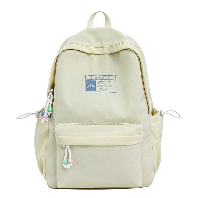 Schoolbag new schoolbag solid color versatile simple large capacity lightweight niche casual backpack student ins backpack