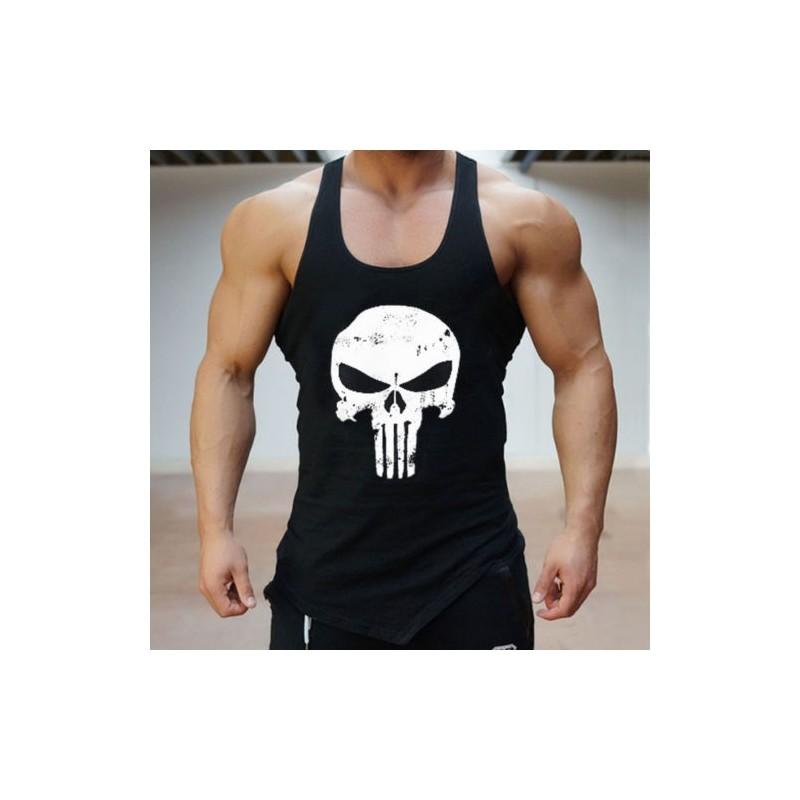 Trendy Loose Fit Muscle Training Vest For Men Casual Polyester Sleeveless Shirt
