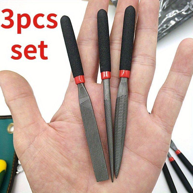 Mini Fine-Tooth Flat & Half-Round File Set for Wood and Metal Polishing