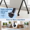 Mobile TV Cart Floor Stand for 86-110 Inch TV 360°Swivel Height Adjustable with Wood Shelf Easy Assembly for Living Room Outdoor
