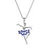 Fashion Lady Ballerina hänge halsband Strass charm smycken Xmas Gift
