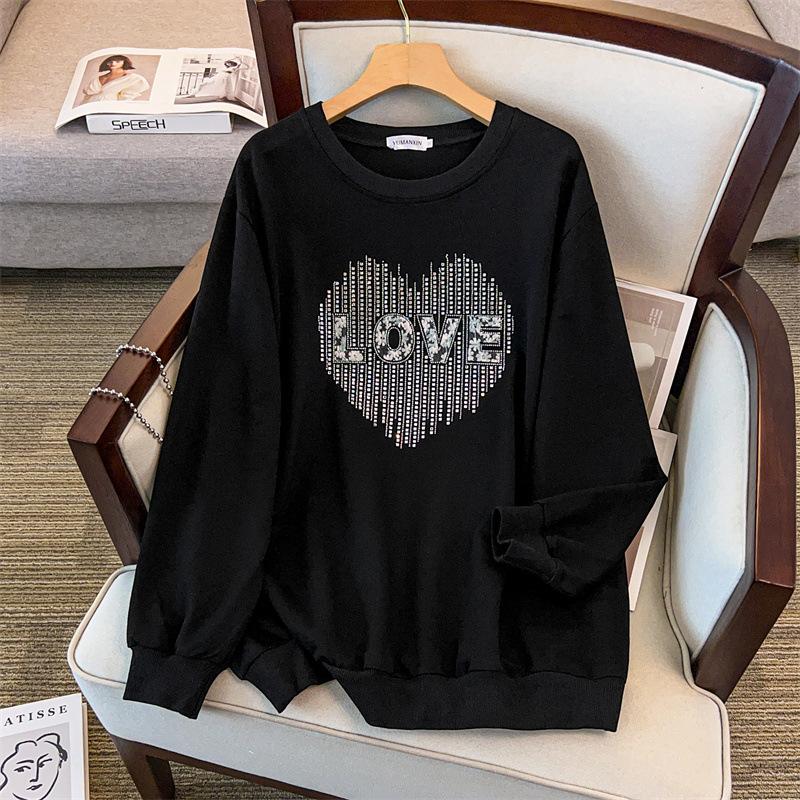 Plus Size Autumn Hoodie for 200-350 Jin, Loose Fit, Bust Sizes 150/160