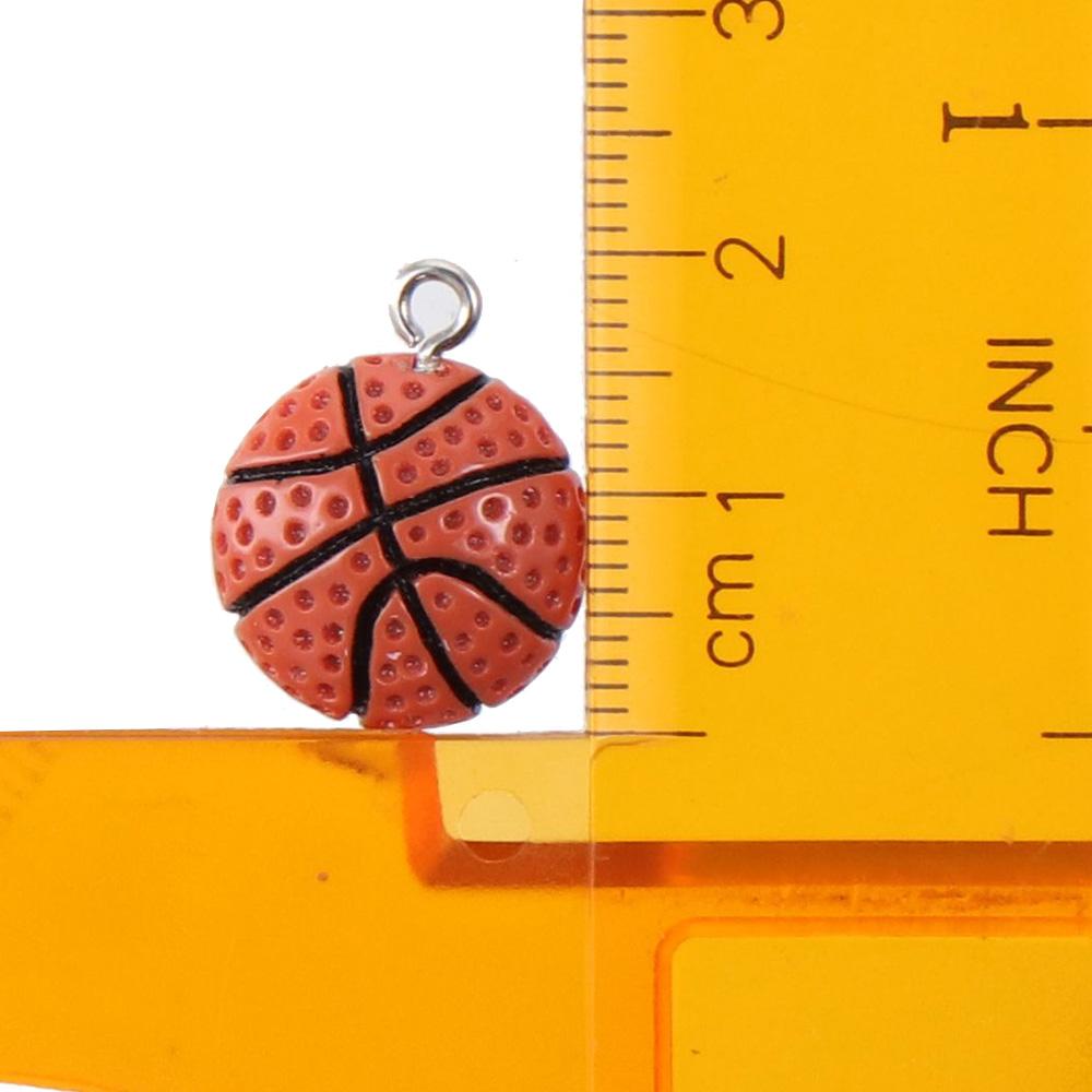 40 Pcs 40 Pcs Round Football Charm Resin Volleyball Charm Bracelet Basketball Charm  Women