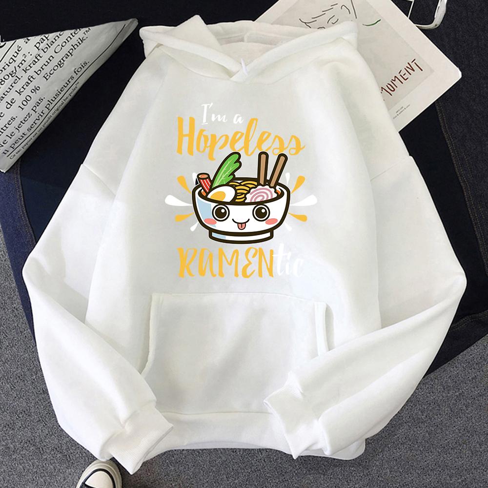 Cat Ramen Hoodie Women Harajuku Funny Cute Graphic Noodle Hoodies Unisex Japanese Anime Aesthetic Noodle Pullovers Sweatshirts