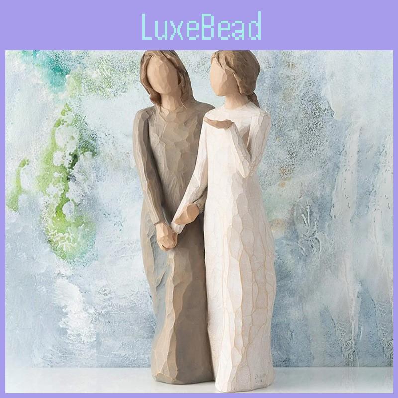 Hand Willow Tree Painted Resin Sister By My Side Figurine Doll Gift Decorative