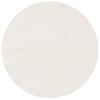 Round Table Top White Ø30x3 cm Solid Pine Wood